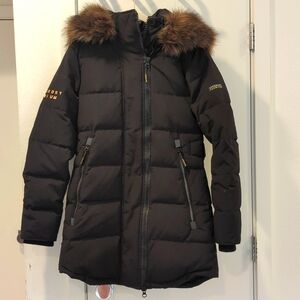 Superdry Premium Duck Down Rescue Parka Black Size US 8